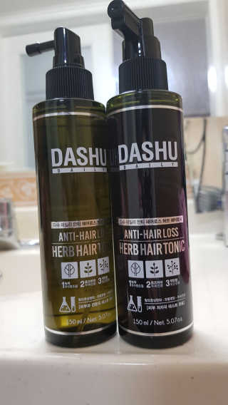다슈코리아 다슈 데일리 안티 헤어로스 허브 헤어토닉 150ml — 5점을 준 리뷰어가 2020년 1월 올린 사용 사진