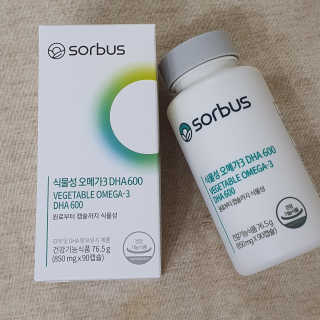 소버스 식물성 오메가3 DHA 600 — 5점을 준 리뷰어가 2020년 3월 올린 사용 사진