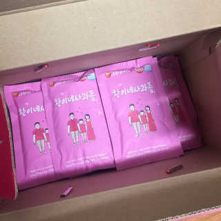 찬이네과수원 찬이네_사과즙 1BOX 50개입 — 5점을 준 리뷰어가 2018년 3월 올린 사용 사진