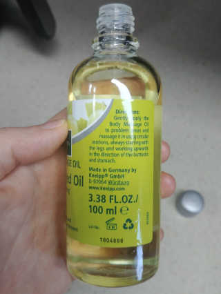 [크나이프] 그레이프씨드 슬리밍 마사지오일 100ml — 5점을 준 리뷰어가 2019년 8월 올린 사용 사진