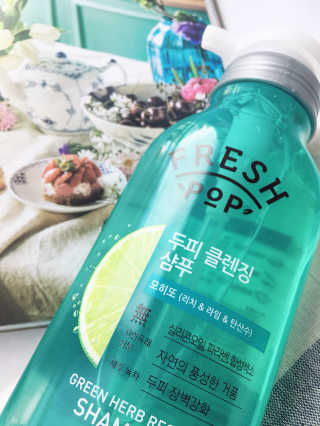 프레시팝 그린허브 레시피 샴푸 — 5점을 준 리뷰어가 2018년 5월 올린 사용 사진