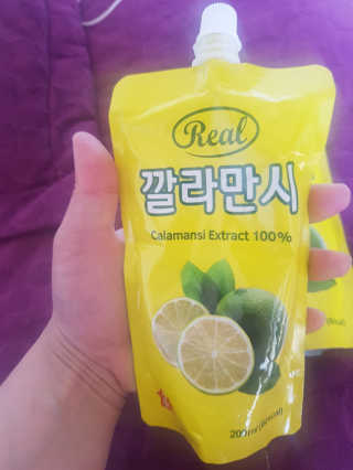 장수농가 리얼깔라만시 — 5점을 준 리뷰어가 2018년 4월 올린 사용 사진