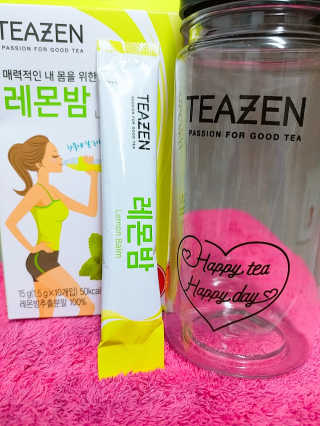 티젠 레몬밤 + 마이보틀 — 4.5점을 준 리뷰어가 2018년 7월 올린 사용 사진