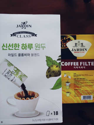 (주)쟈뎅 [쟈뎅] 클래스 신선한 하루 원두+여과지 SET — 4점을 준 리뷰어가 2019년 3월 올린 사용 사진