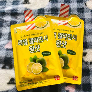 장수농가 리얼깔라만시 원샷 50ml 10팩+보틀 — 4.5점을 준 리뷰어가 2019년 5월 올린 사용 사진