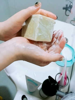 맘스런드리 퓨어-카스틸 코코넛 솝 페이셜 앤 바디 — 5점을 준 리뷰어가 2019년 1월 올린 사용 사진