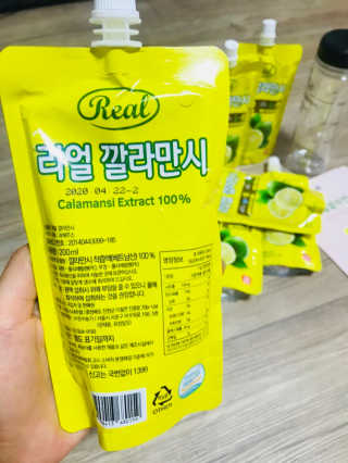 장수농가 리얼깔라만시 — 5점을 준 리뷰어가 2018년 6월 올린 사용 사진