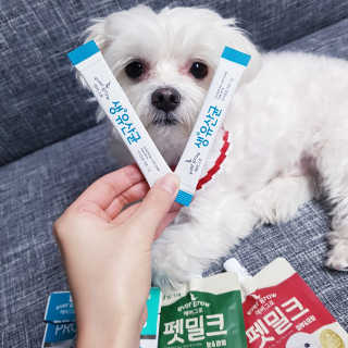 [빙그레] 에버그로 생유산균 1봉（10포입）+펫밀크2팩 — 5점을 준 리뷰어가 2019년 3월 올린 사용 사진