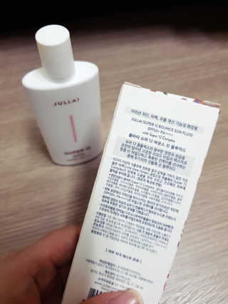 쥴라이Jullai 슈퍼 12 바운스 선 플루이드 SPF50+ PA++++ — 5점을 준 리뷰어가 2019년 7월 올린 사용 사진