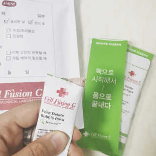 셀퓨전씨 트리악 포어 딜리트 버블 팩 — 5점을 준 리뷰어가 2018년 4월 올린 사용 사진