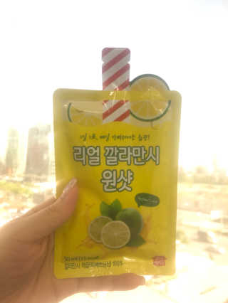 장수농가 리얼깔라만시 원샷 50ml 10팩+보틀 — 5점을 준 리뷰어가 2019년 5월 올린 사용 사진
