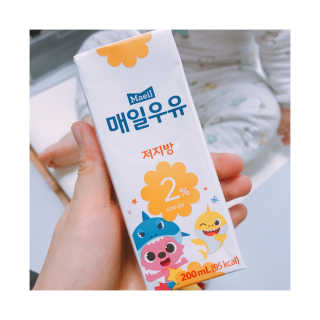 매일우유 멸균 매일우유 저지방 2프로 멸균 핑크퐁 에디션 6입 — 4.17점을 준 리뷰어가 2017년 12월 올린 사용 사진