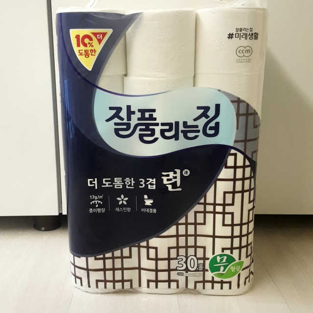 잘풀리는집 더 도톰한 3겹 련 30R 리뷰 사진