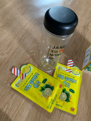 장수농가 리얼깔라만시 원샷 50ml 10팩+보틀 — 4점을 준 리뷰어가 2019년 5월 올린 사용 사진
