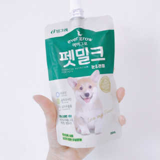 [빙그레] 에버그로 생유산균 1봉（10포입）+펫밀크2팩 — 5점을 준 리뷰어가 2019년 3월 올린 사용 사진