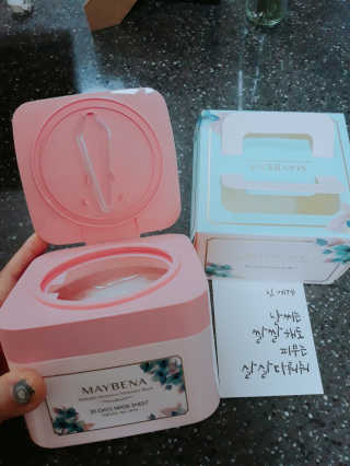 메이베나 1일 1팩 뽑아쓰는 마스크팩 — 5점을 준 리뷰어가 2019년 1월 올린 사용 사진