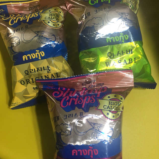 태국 새우머리 과자 우마이 쉬림프 스낵 3종 리뷰 사진