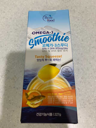 오메가-3스무디 [오메가스무디] 짜먹는 오메가3 DHA 임산부 어린이 — 4점을 준 리뷰어가 2019년 5월 올린 사용 사진