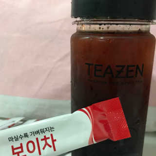 티젠 보이차 + 마이보틀 세트 — 5점을 준 리뷰어가 2018년 6월 올린 사용 사진