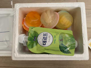 데르뜨 떠먹는 과일 3종, 짜먹는 과일 2종 총 10개 체험 — 5점을 준 리뷰어가 2020년 3월 올린 사용 사진