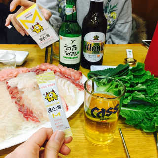 내꺼브랜드 맛있는 숙취분말 몬스톡 — 3.5점을 준 리뷰어가 2017년 1월 올린 사용 사진