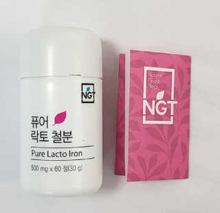 네츄럴굿띵스 퓨어 락토 철분 60일분 — 5점을 준 리뷰어가 2018년 2월 올린 사용 사진