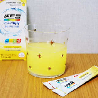 센트룸 아쿠아비타 레몬향, 딸기향 — 4점을 준 리뷰어가 2019년 5월 올린 사용 사진