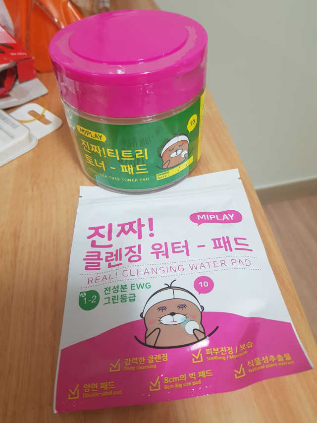 미플레이 진짜 티트리 토너 패드 리뷰 사진