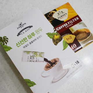 (주)쟈뎅 [쟈뎅] 클래스 신선한 하루 원두+여과지 SET — 5점을 준 리뷰어가 2019년 3월 올린 사용 사진