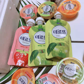 데르뜨 떠먹는 과일 3종, 짜먹는 과일 2종 총 10개 체험 — 5점을 준 리뷰어가 2020년 3월 올린 사용 사진