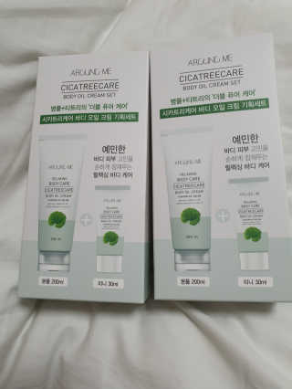 어라운드미 [어라운드 미] 병풀 릴렉싱- 바디 오일 크림 세트 2개 — 5점을 준 리뷰어가 2020년 1월 올린 사용 사진