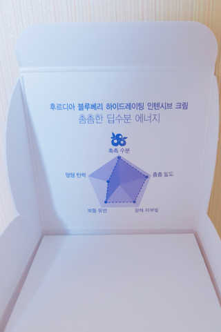 [후르디아] 72시간 블루베리 속살 수분크림 — 5점을 준 리뷰어가 2019년 7월 올린 사용 사진