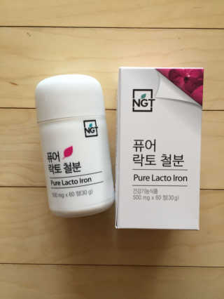 네츄럴굿띵스 퓨어 락토 철분 60일분 — 4.67점을 준 리뷰어가 2018년 2월 올린 사용 사진