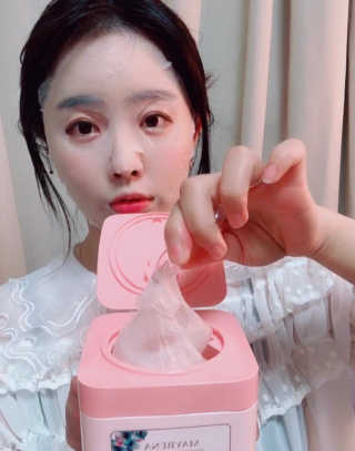 메이베나 1일 1팩 뽑아쓰는 마스크팩 — 5점을 준 리뷰어가 2019년 1월 올린 사용 사진