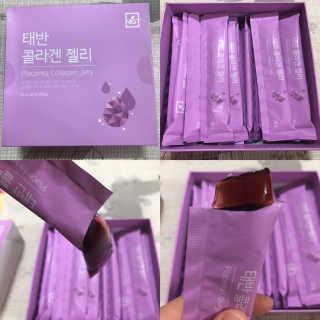 네츄럴굿띵스 태반 콜라겐 젤리 15포 — 5점을 준 리뷰어가 2018년 11월 올린 사용 사진