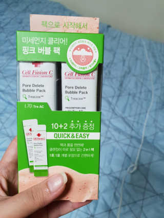 셀퓨전씨 트리악 포어 딜리트 버블 팩 — 4.33점을 준 리뷰어가 2018년 7월 올린 사용 사진