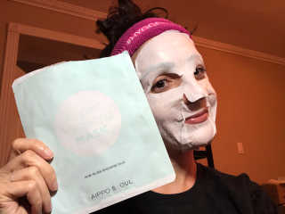아이뽀 모든 피부 타입을위한 AIPPO Expert Hydrating Mask — 5점을 준 리뷰어가 2018년 2월 올린 사용 사진