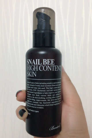벤튼 스네일비 하이콘텐트 스킨 150ml — 4.5점을 준 리뷰어가 2017년 4월 올린 사용 사진