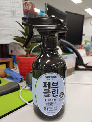 더블유드레스룸 페브클린 500ml — 5점을 준 리뷰어가 2018년 8월 올린 사용 사진