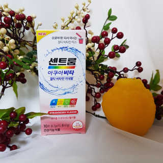 센트룸 아쿠아비타 레몬향, 딸기향 — 5점을 준 리뷰어가 2019년 6월 올린 사용 사진
