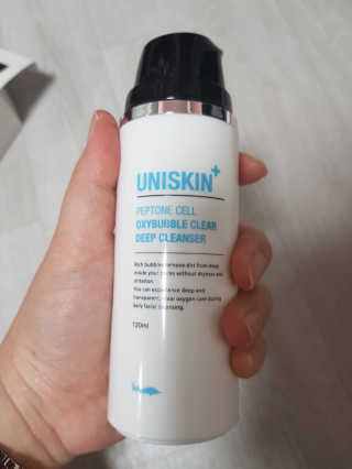 UNISKIN 펩톤 셀 옥시버블클리어 딥 클렌져 — 5점을 준 리뷰어가 2018년 10월 올린 사용 사진