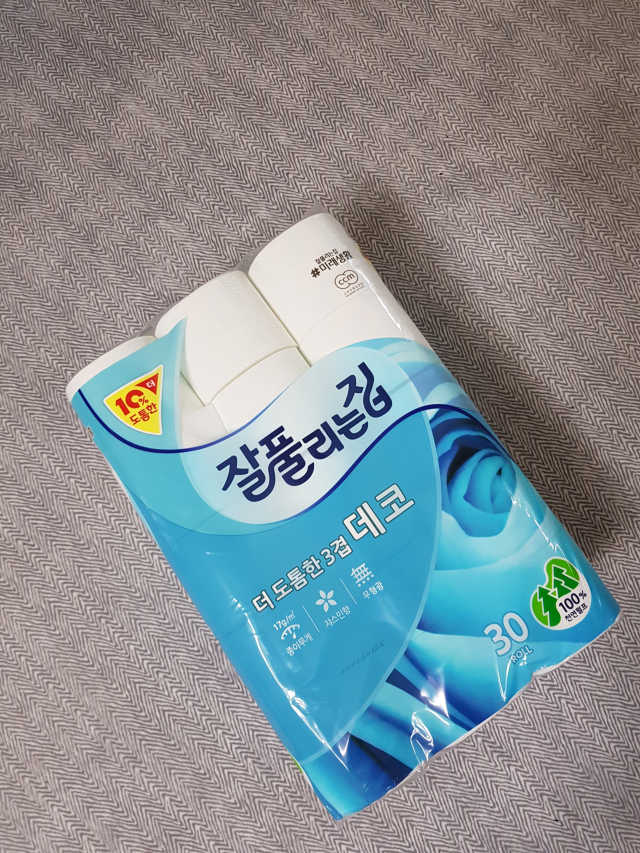 잘풀리는집 더 도톰한 3겹 데코 30롤 리뷰 사진