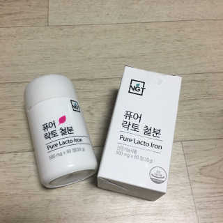 네츄럴굿띵스 퓨어 락토 철분 60일분 — 3점을 준 리뷰어가 2017년 11월 올린 사용 사진
