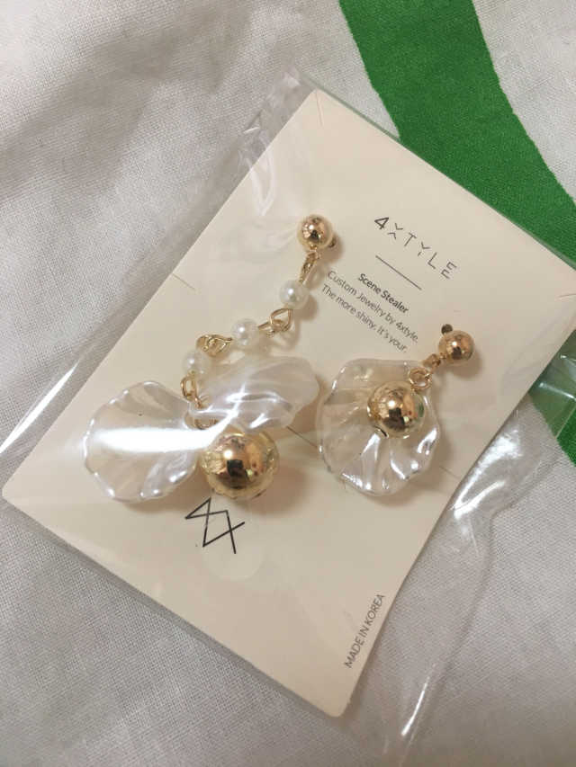 폭스타일 언발 조가비 귀걸이 리뷰 사진