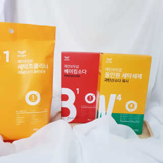 레인보우샵 올인원세탁세제,베이킹소다 스틱포6개입+세탁조클리너 — 5점을 준 리뷰어가 2018년 4월 올린 사용 사진
