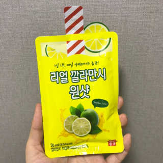 장수농가 리얼깔라만시 원샷 50ml 10팩+보틀 — 5점을 준 리뷰어가 2019년 5월 올린 사용 사진
