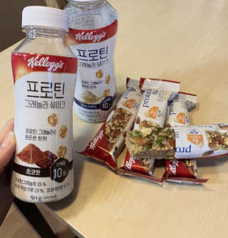 켈로그 프로틴바 멀티팩+프로틴 그래놀라 쉐이크 2종 — 4점을 준 리뷰어가 2020년 1월 올린 사용 사진