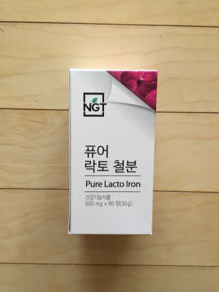 네츄럴굿띵스 퓨어 락토 철분 60일분 — 4.67점을 준 리뷰어가 2018년 2월 올린 사용 사진
