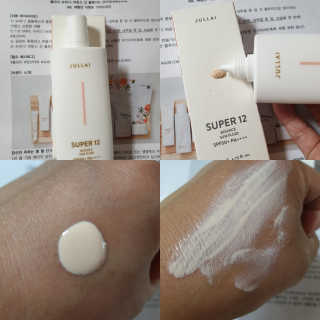 쥴라이Jullai 슈퍼 12 바운스 선 플루이드 SPF50+ PA++++ — 4.5점을 준 리뷰어가 2019년 8월 올린 사용 사진
