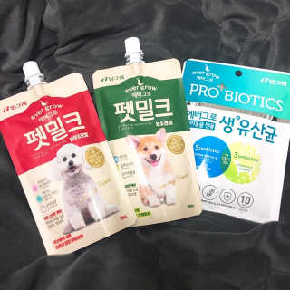 [빙그레] 에버그로 생유산균 1봉（10포입）+펫밀크2팩 — 5점을 준 리뷰어가 2019년 3월 올린 사용 사진